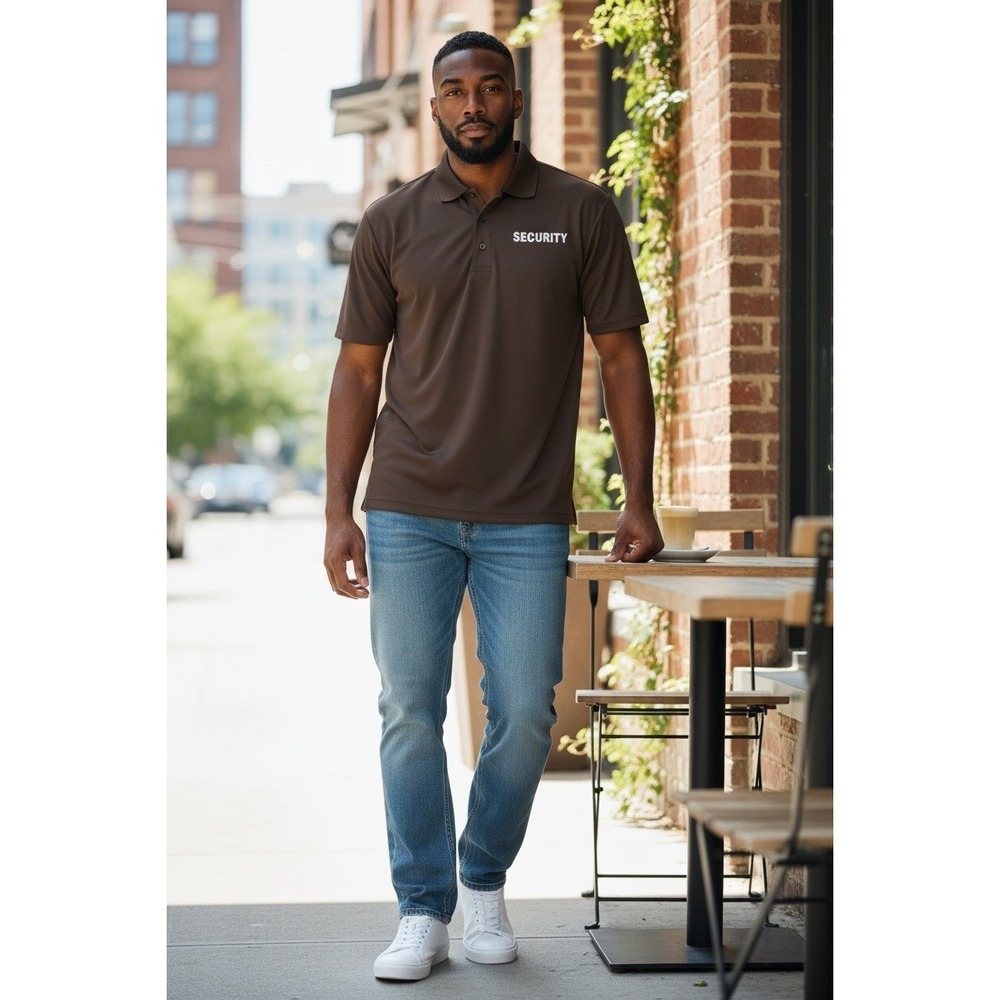 Rothco Men's Polo‎ T-Shirt Black 2XL Moisture Wicking Polyester Security
